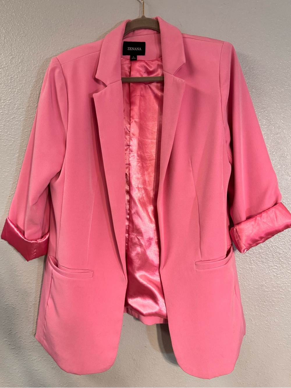 Zenana Outfitters Bright Pink Women's Blazer